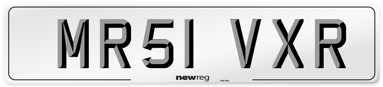 MR51 VXR Number Plate from New Reg